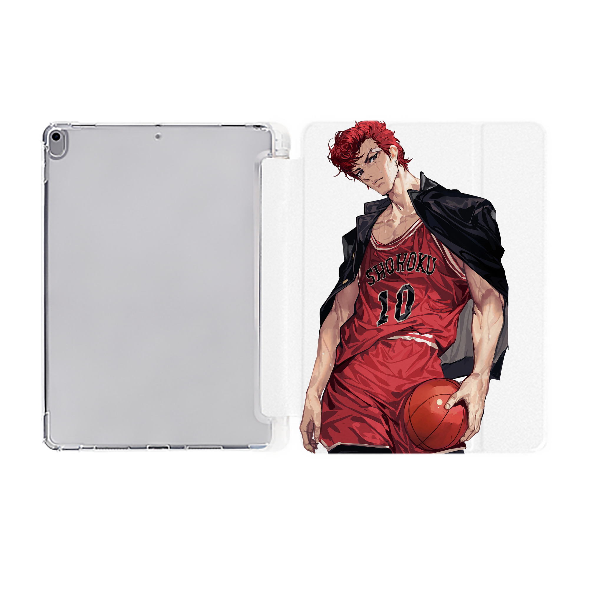 （画像用） SLAM DUNK／スラムダンク IPad ケース ペン収納付き 三つ折りスタンド PUレザー×シリコン 対応機種9.5/10.5/10.9インチ